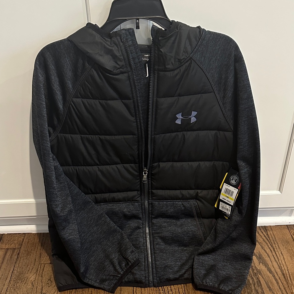 Under Armour Kids Charcoal and Black Puffer Jacket